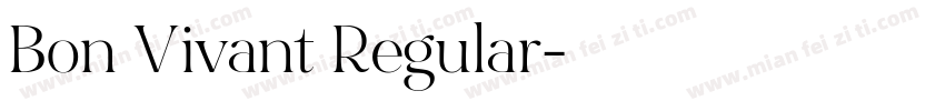 Bon Vivant Regular字体转换